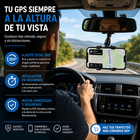 AutoGrip 360™ | Conduce Seguro Sin Sujetar Tu Celular