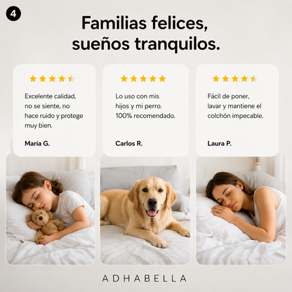 Protector Antifluido Premium 360° con Cremallera –Protección Total para Todo tu Colchón