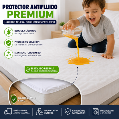 Protector Antifluido Premium 360° con Cremallera –Protección Total para Todo tu Colchón