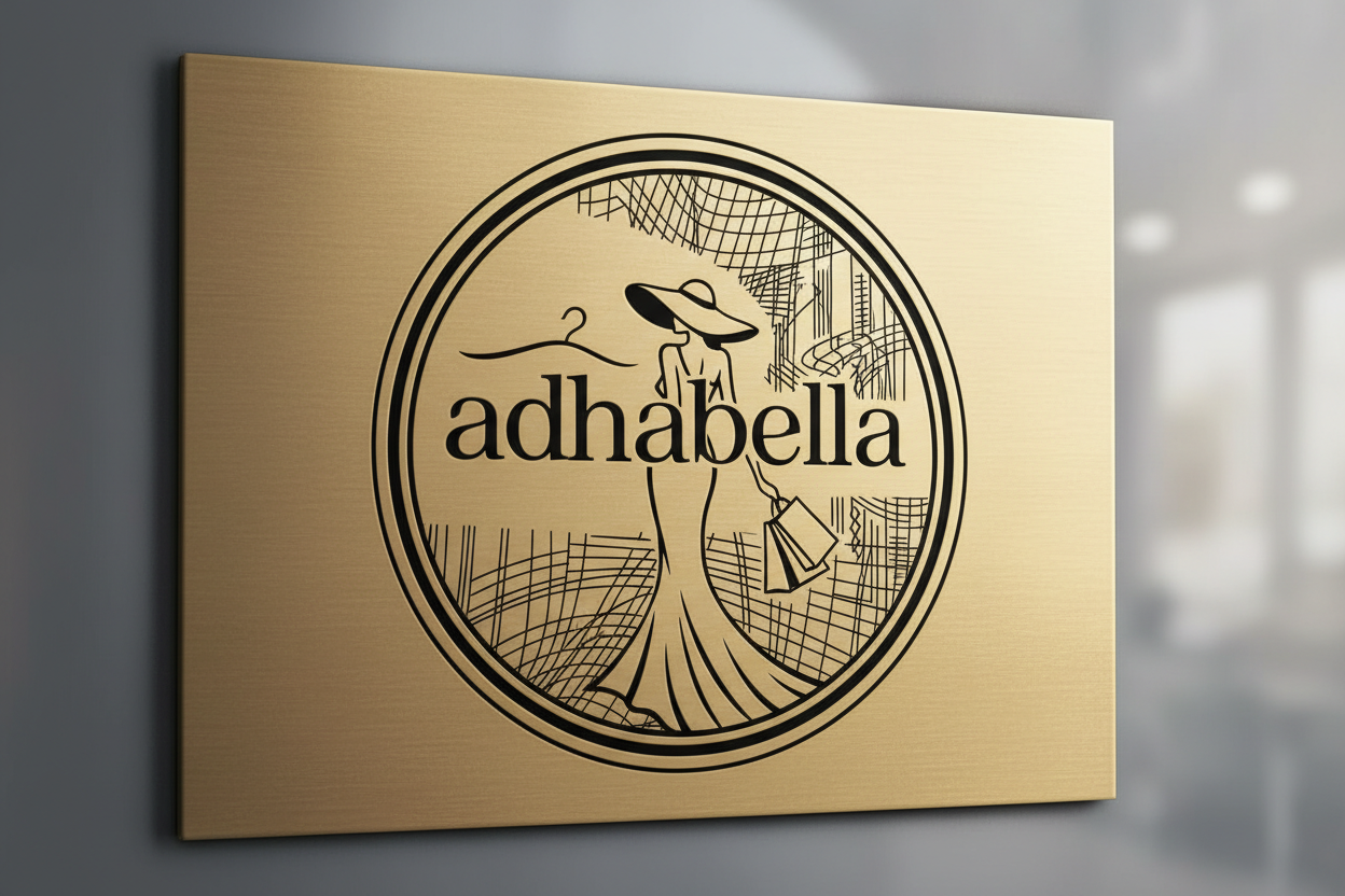 crea una imagen con el nombre de mi tienda y que aiga una persona 